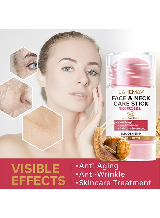 LANEMAY Collagen Neck and Face Care Stick - Contains Snail Mucus - Facial and Neck Care Cream 40g - Image 3